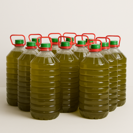 🏷️ Huile d’olive vierge – Lot de 10 bouteilles (50 Litres)